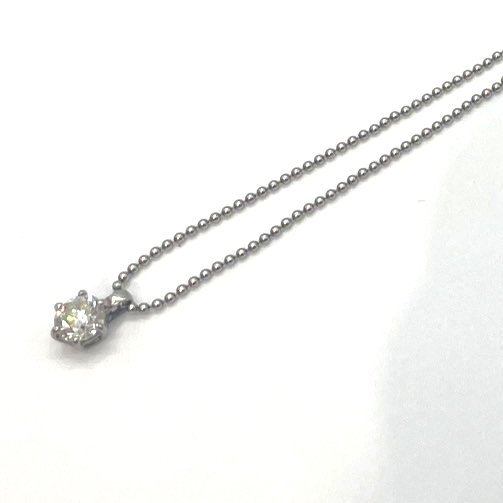 値下げしました！プラチナ ダイヤ ネックレス チェーンPt850 D0.15 ネックレス レディース ダイヤモンド 華奢 0.08ct PLUSTER 一粒