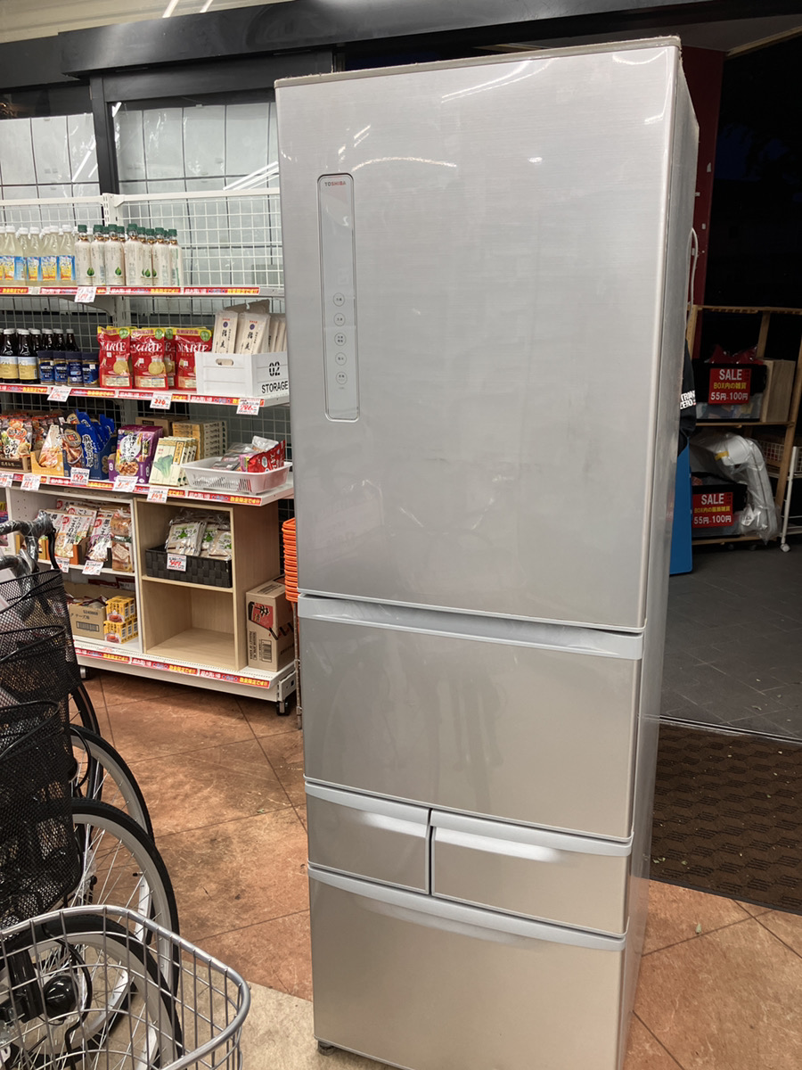 【TOSHIBA 411L冷蔵庫 GR-P41G 2019年製 東芝】をお買取りさせて頂きました!!