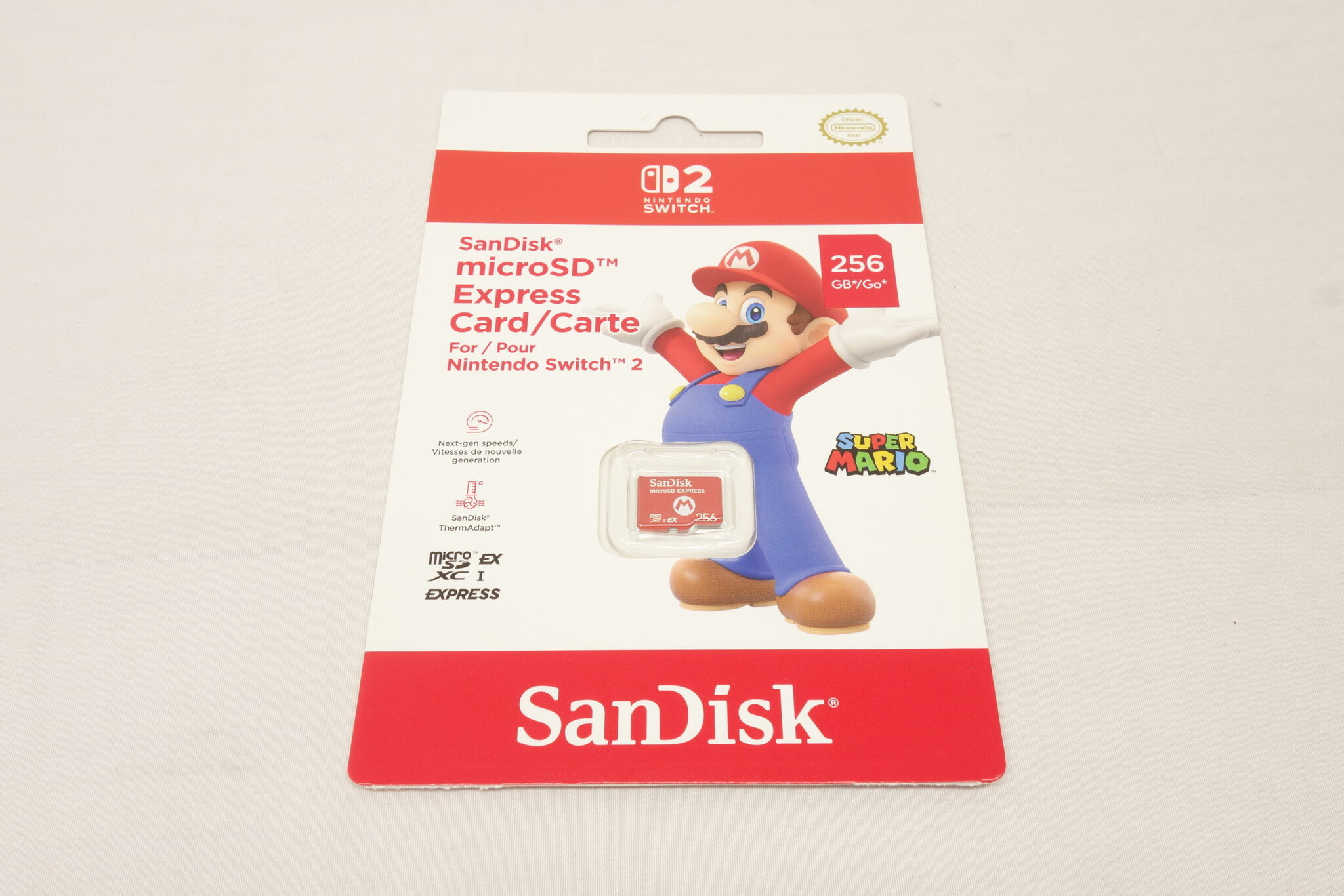 【 SanDisk microSD Express Card 256GB for Nintendo Switch 2 マリオデザイン 】買取させていただきました！