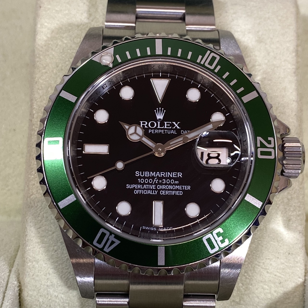【浜松市 ロレックス 高価買取】 ROLEX グリーンサブ 16610LV をご紹介します！