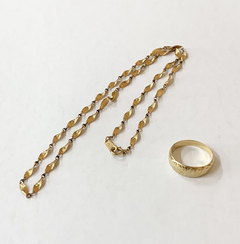 【高く売る方法】K18 リング(3.32g)・K18ネックレス(5.24g)の買取価格
