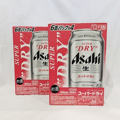 アサヒ スーパードライ 350ml×24缶 2箱 生ビール をお買取り致しました♬