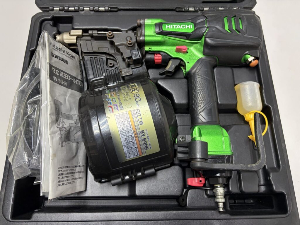 HITACHI ヒタチ +90mm高圧ロール釘打機 NV90H2 中古品