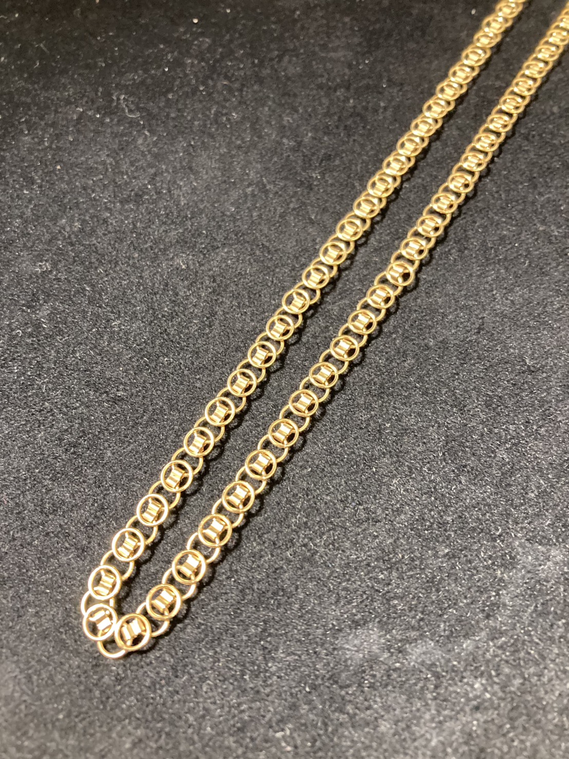 K18 リングチェーンネックレス