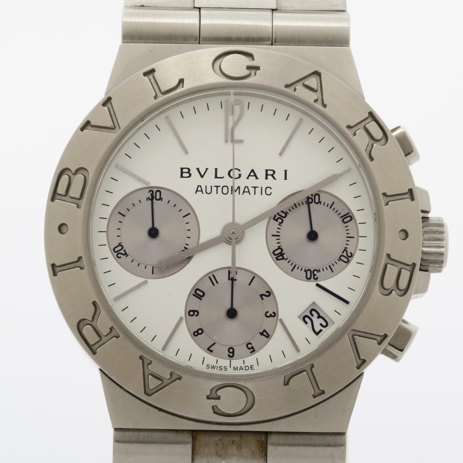 ブルガリ ディアゴノスポーツ CH35S 白文字盤 買取させていただきました。