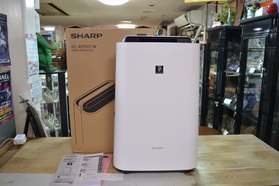 半田店 中古 保証付 SHARP 加湿空気清浄機 KC-40TH7-W ホワイト 空気