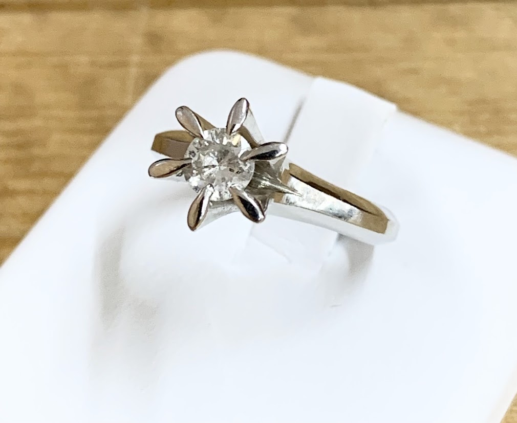 【高く売る方法】Pt900 0.29ct 1Pダイヤリング(6.30g)の買取価格