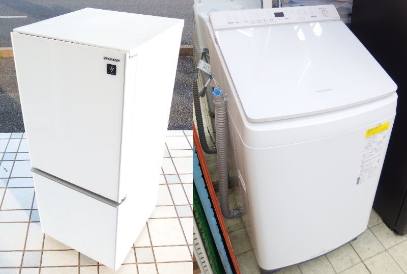 【SHARP 冷凍冷蔵庫 137L、Panasonic 縦型洗濯乾燥機 10kg/5.0kg 】店頭へお持ち込みいただいたお品を買取させていただきました。