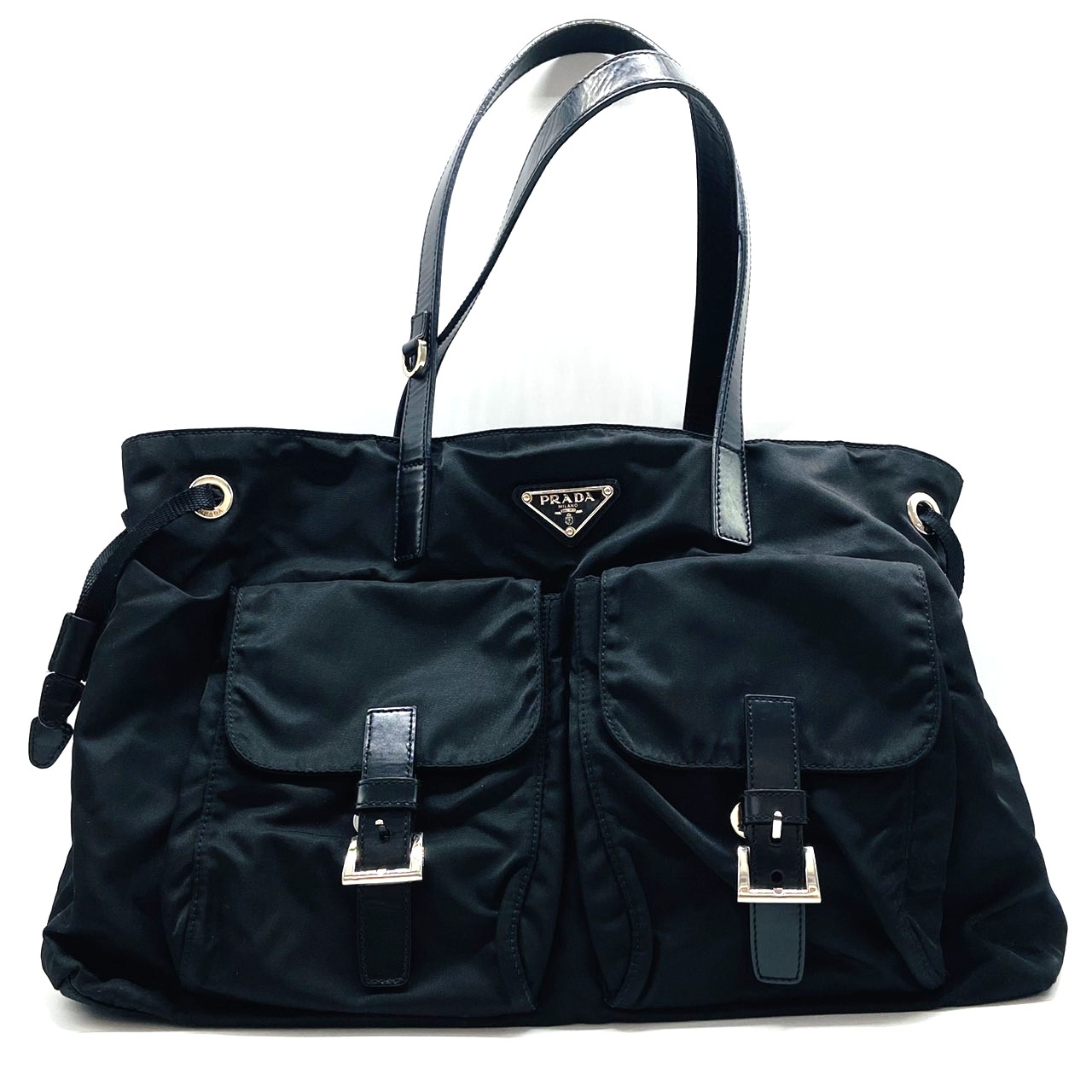 PRADA プラダ ナイロン ショルダーバッグ ブラック 三角ロゴ レディース 中古をお買取りしました！