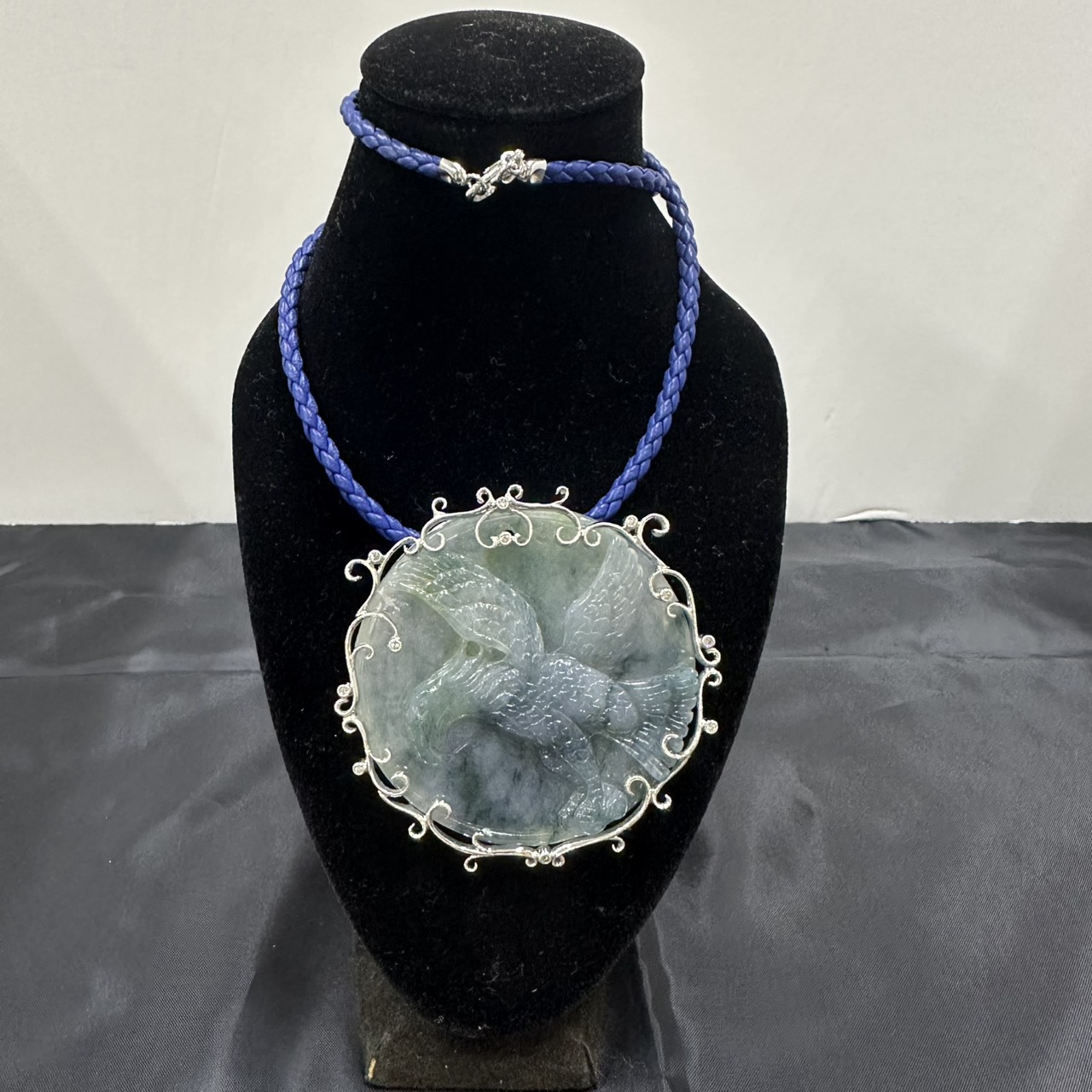 翡翠 ブローチネックレス枠K18 