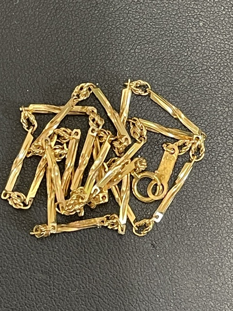 金（750・K18）のネックレスを買取りさせていただきました