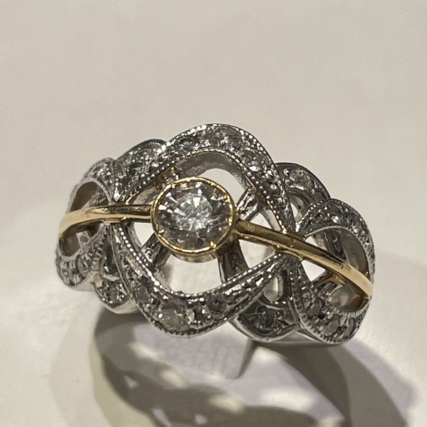 Pt950 K18 リング0.311ct/0.37ct 静岡市 貴金属買取