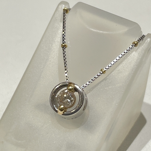 K18WG/K18YG ダイヤネックレス0.15ct 静岡市 貴金属買取