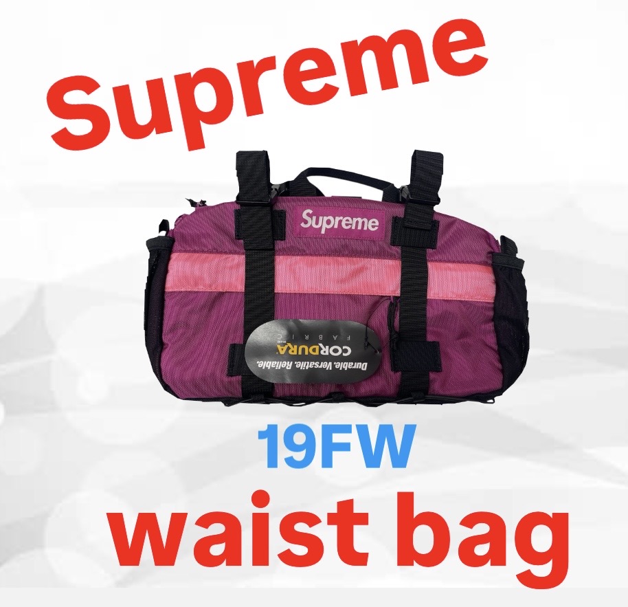 【買取実績】Supreme 19FW ウエストバッグ 未使用品をお買取り！鹿嶋市でストリートブランド売るならリサイクルマート！