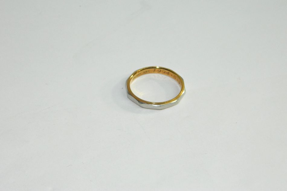 半田店 貴金属 リング 指輪 結婚指輪 婚約指輪 エンゲージリング デザインリング ファッションリング ダイヤモンド メレーダイヤ K18 750 18金 イエローゴールド YG PT950 プラチナ950 コンビ 3.40g 買取させて頂きました。