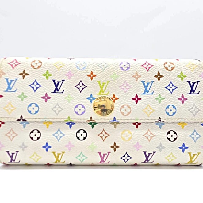 ルイヴィトン LOUIS VUITTON モノグラムマルチカラー ボルトフォイユ サラ M93742 二つ折り長財布 ブロン サラン 中古 お買取りしました！