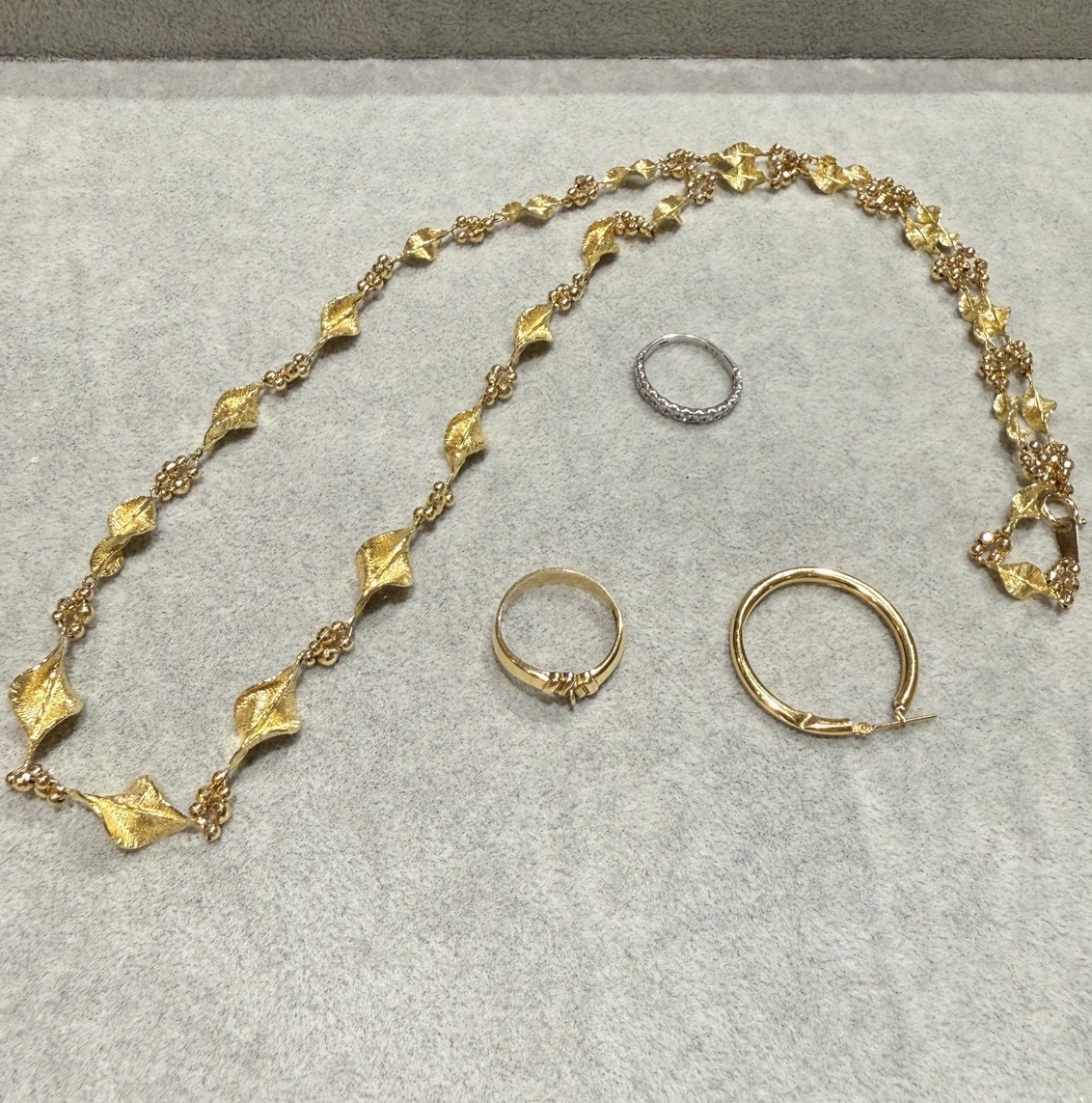 K18ネックレス・ピアス・リング、Pt900ダイヤリングお買取いたしました！