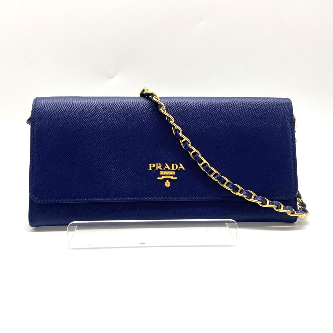 PRADA プラダ サフィアーノ チェーン ウォレット 1M1290 長財布 二