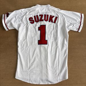 処分価格 広島カープ 鈴木誠也 ユニフォームビジターハイクオリティ MまたはL 広島東洋カープ 鈴木誠也 選手 1番ハイクオリティ ユニフォーム