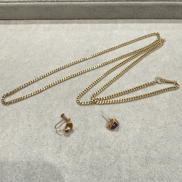 K18のネックレス・イヤリング・ピンなどの貴金属を高価買取しました！