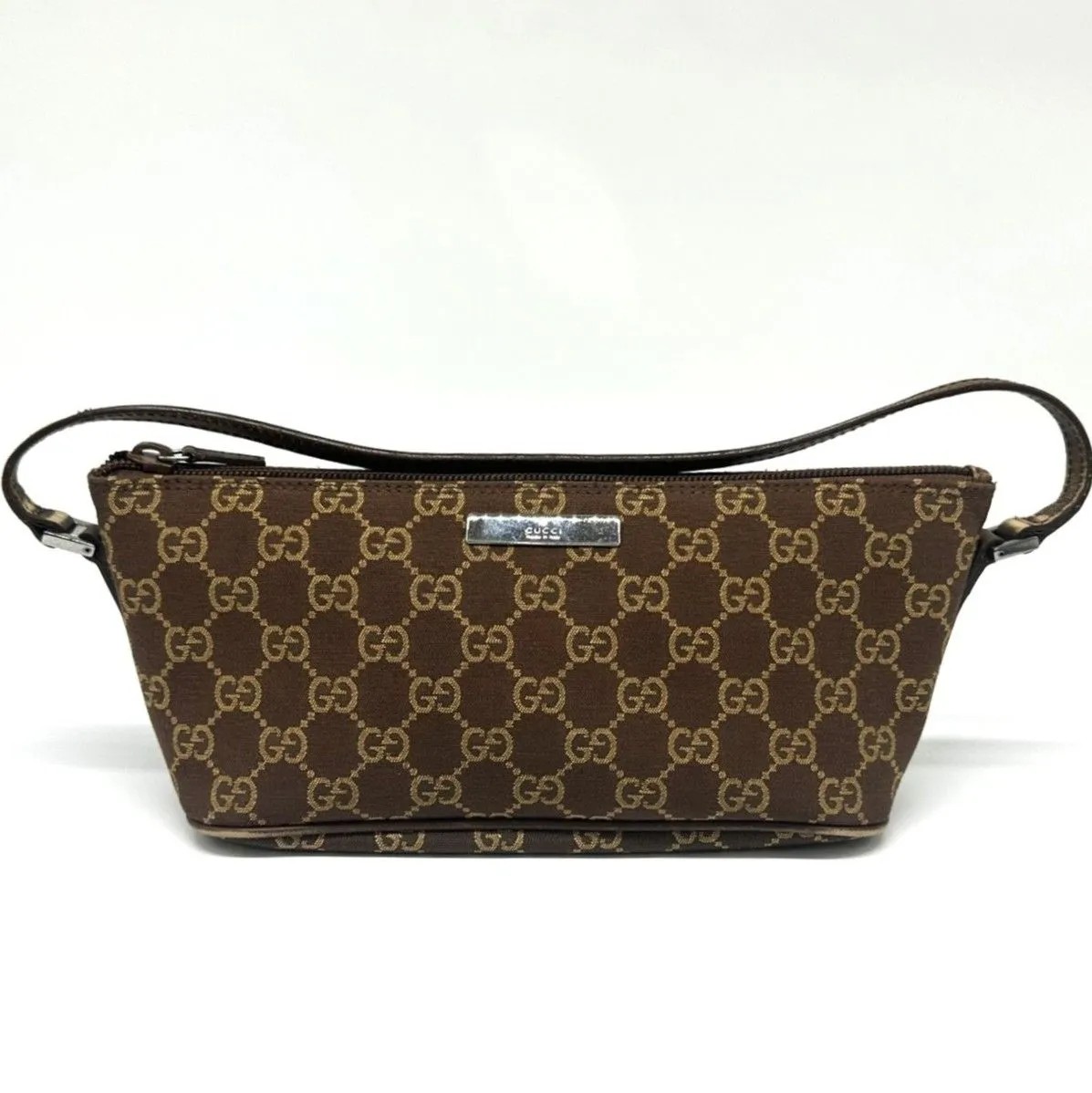 GUCCI グッチ アクセサリーポーチ 039 1103 ショルダーバッグ ハンドバッグ ブラウン系 GGキャンバス 中古をお買取りしました！