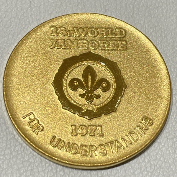 国宝 純金 純銀 純金張 切手型 レリーフ 記念メダル 量目約12g 山水図 静岡市】第13回世界ジャンボリー記念純金メダル12gを265,032円でお
