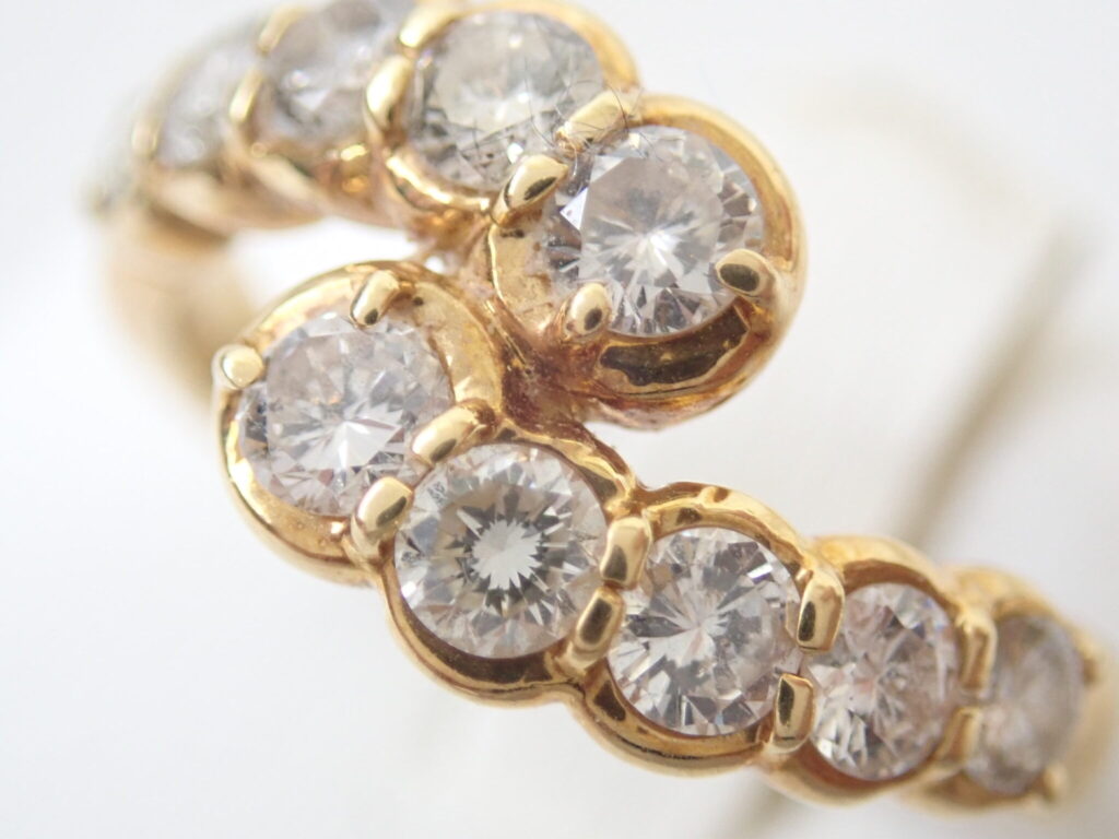 K18 10Pダイヤモンドリング 1.0ct 4.09g 買取実績