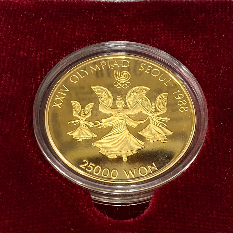ソウル五輪記念金貨/50000ウォン金貨/25000ウォン金貨を買取させ