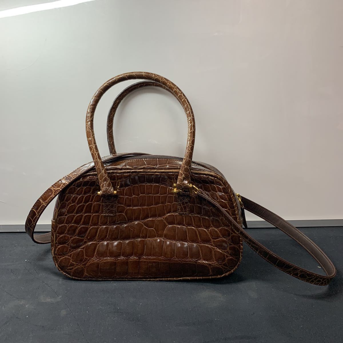 OLOP ショルダーバッグ ハンドバッグ フォーマル 2way 高級クロコ