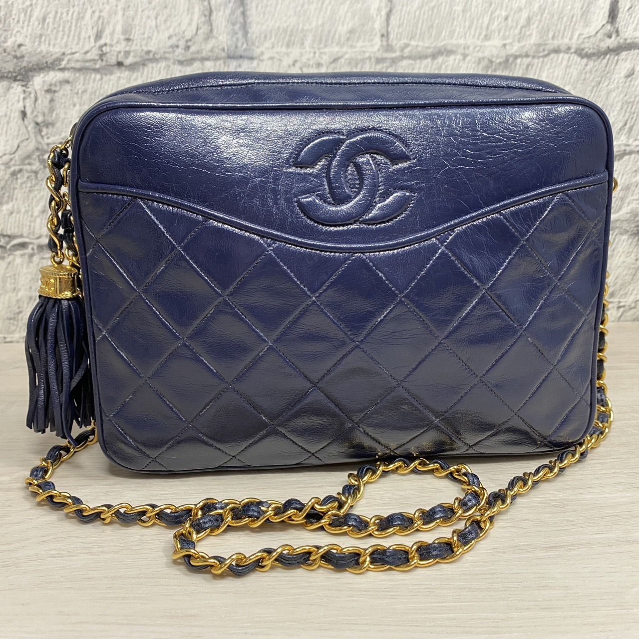 CHANEL】 シャネル マトラッセ フリンジ タッセル チェーン