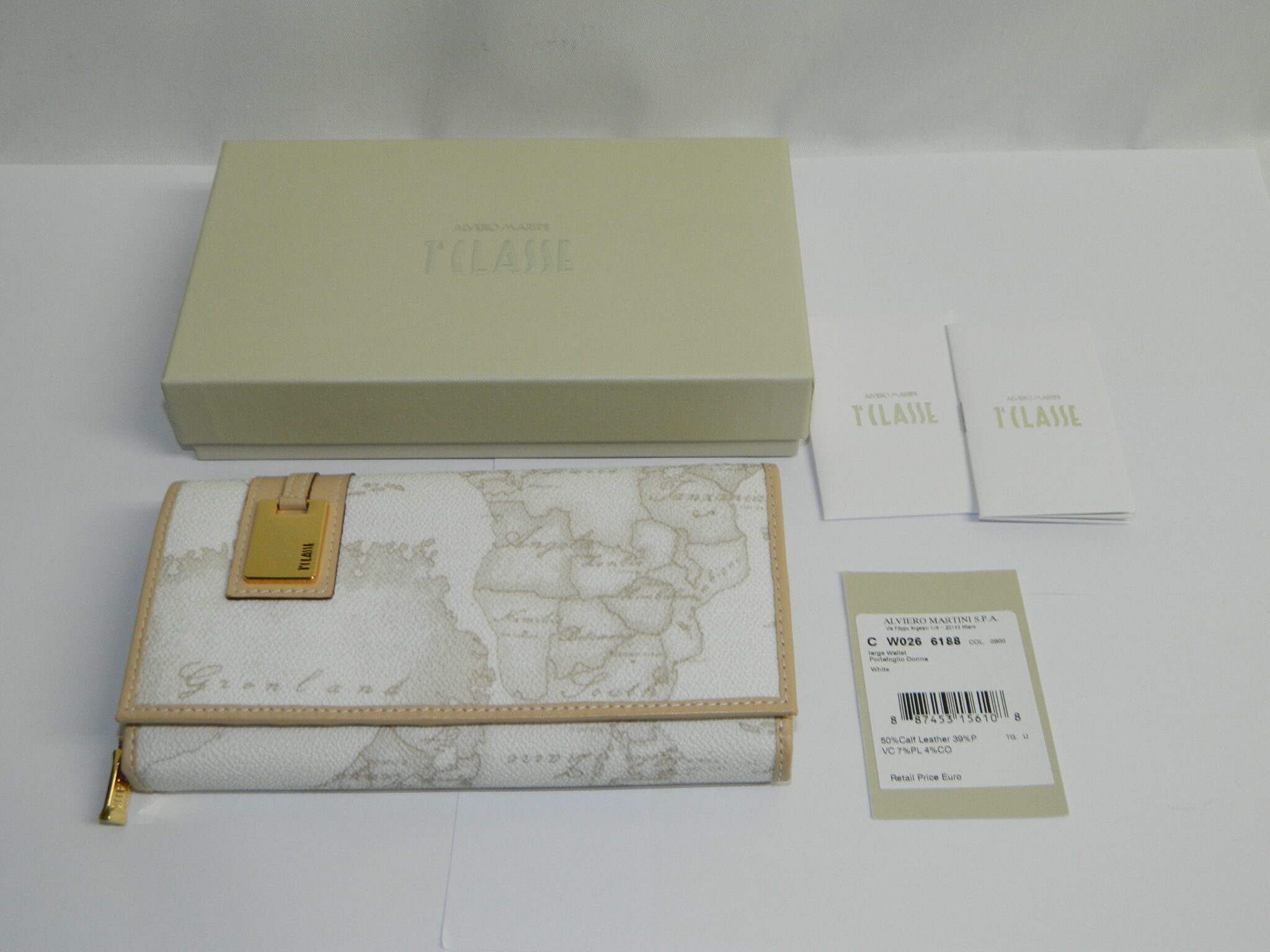 PRIMA CLASSE かゆ プリマクラッセ 長財布 地図柄 PVC×レザー