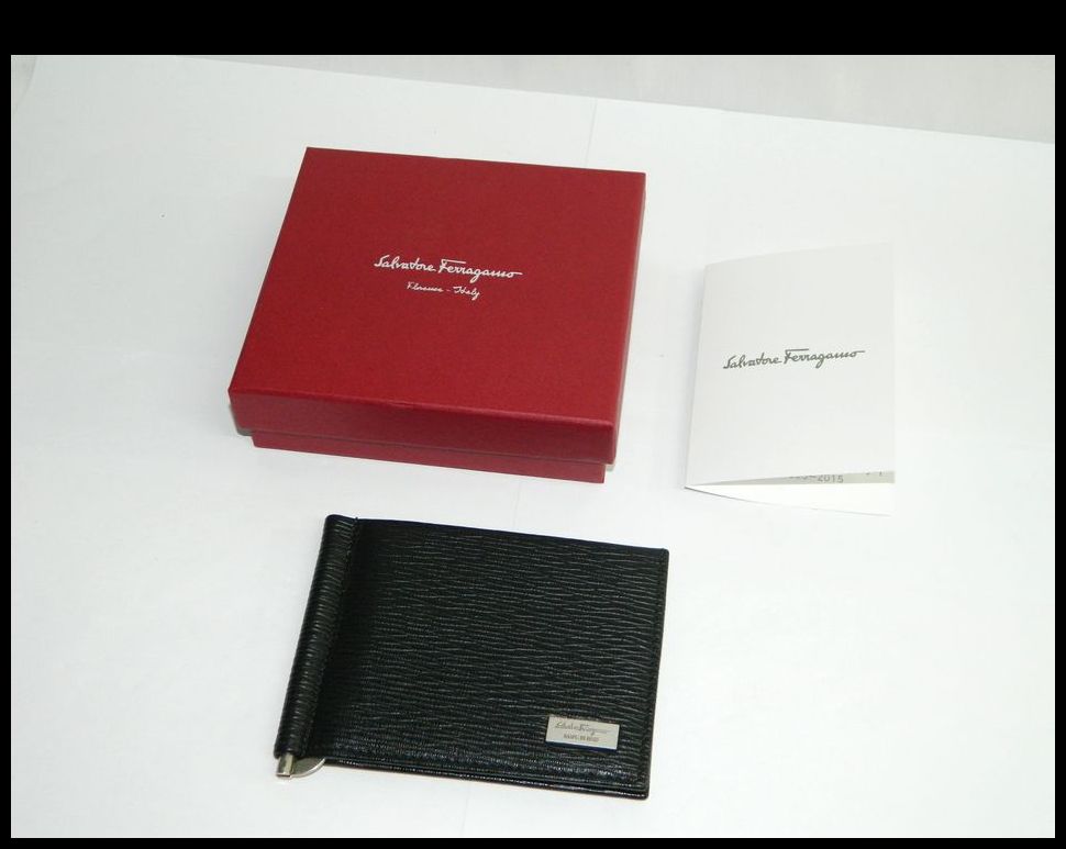 半田店 新品 未使用 Salvatore Ferragamo マネークリップ 二つ折り財布