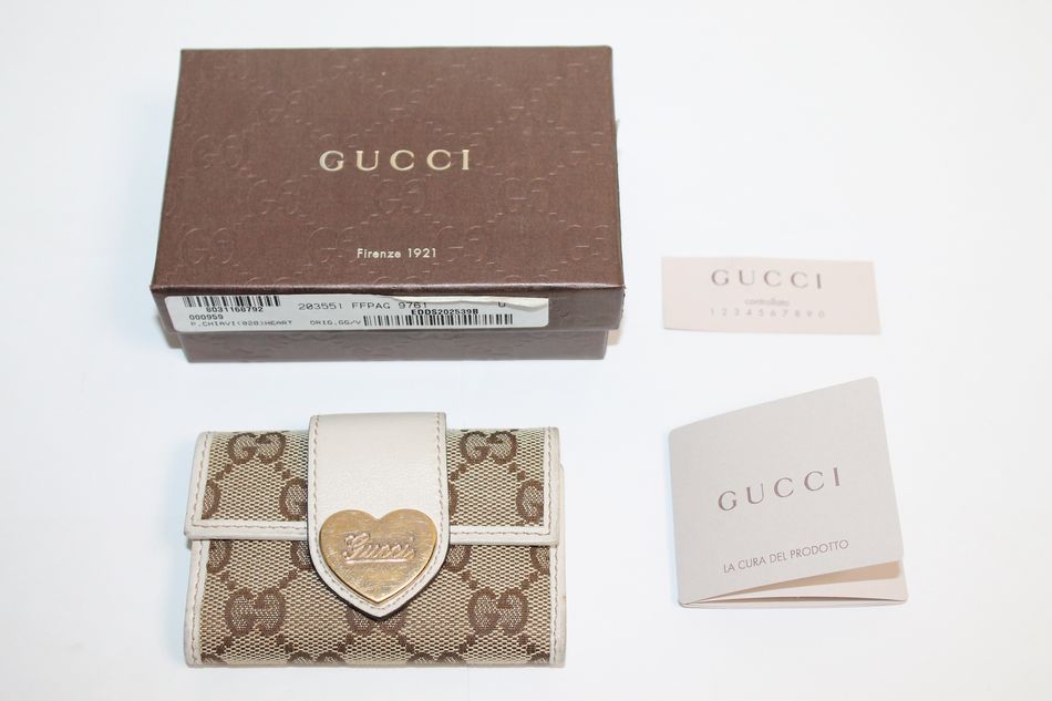 半田店 中古 GUCCI 6連 キーケース GG柄 203551 レザー キャンパス 