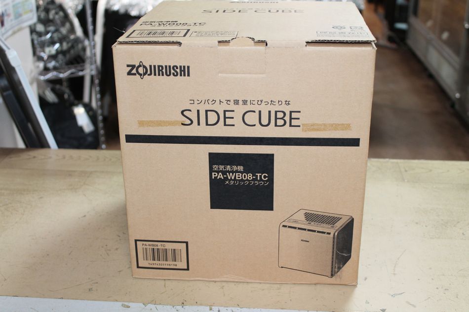 半田店 新品 未使用 ZOJIRUSHI 空気清浄機 SIDE CUBE PA-WB08-TC