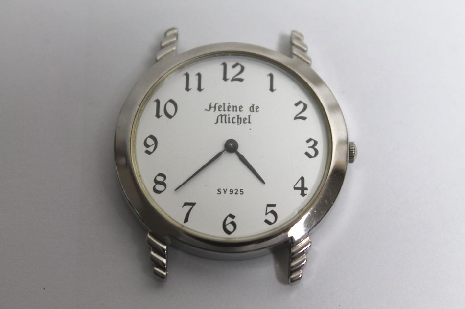 半田店 動作品 Helene de micber 腕時計 シルバー SV 925 2針 クォーツ
