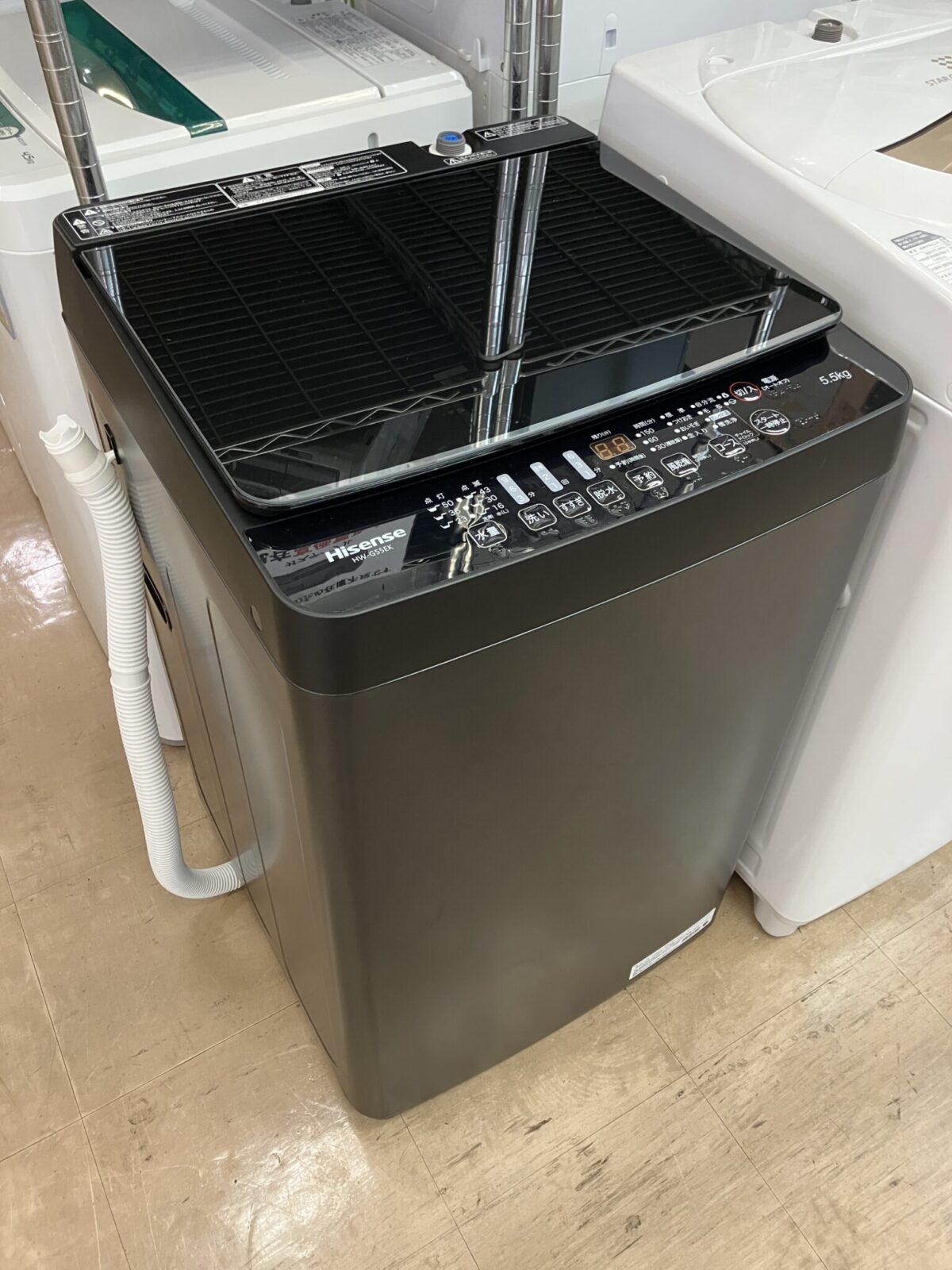 Hisense/ハイセンス 5.5kg 洗濯機 HW-G55EK 2022年 ガラストップ 