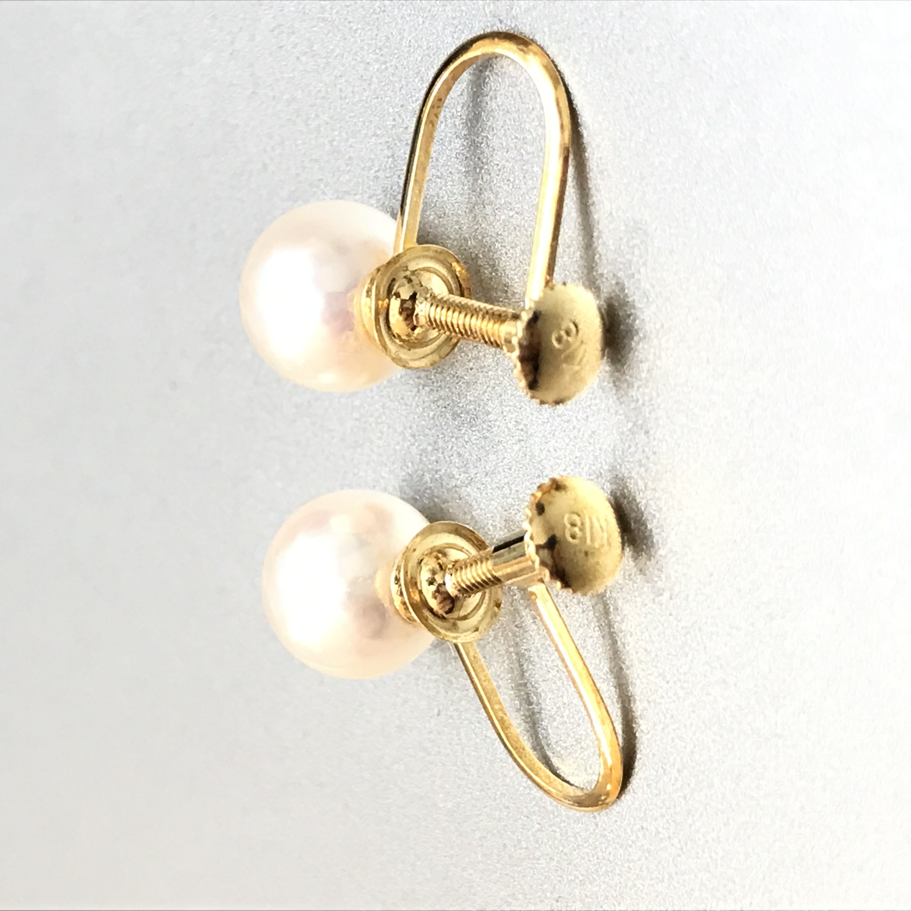貴金属 買取強化中】パールイヤリング K18 1.1g アクセサリー 金