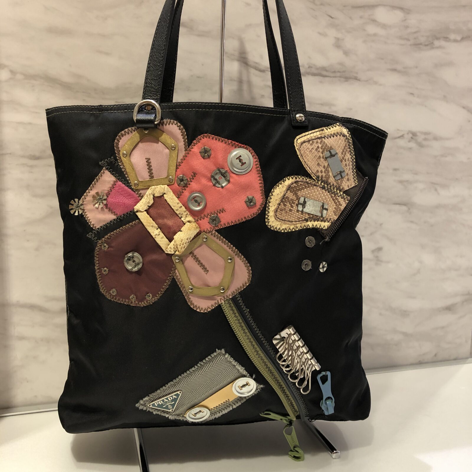 PRADA プラダ フラワー トートバッグ BR2844】ブランドバッグ買取 