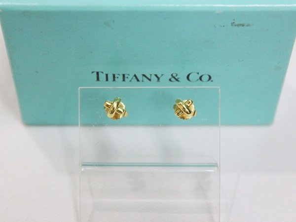 TIFFANY＆CO．ティファニー クロスステッチ ピアス K18 750