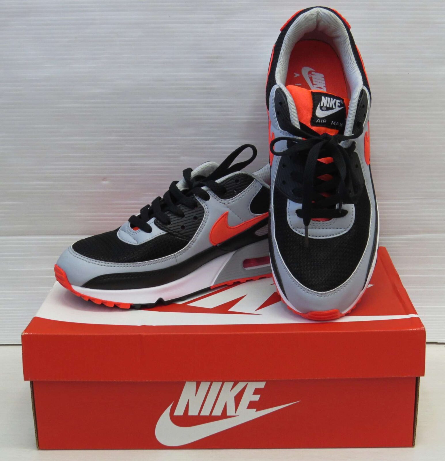 2021 4 16 NIKE AIR MAX 90 BLACK WHITE WOLF GREY RADIANT RED 28cm CZ4222 001