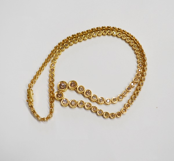 K18 テニスネックレス ダイヤモンドネックレス D/5.00ct