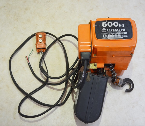 日立 HITACHI 1/2S 500kg 電気チェーンブロック ホイスト ウインチ 200V 買取！ 福岡 筑豊 田川 -  リサイクル＆買取専門のリサイクルマート