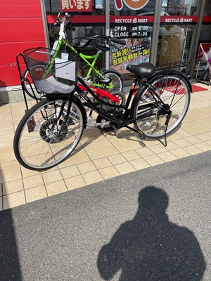 カゴ付き自転車 シティサイクル 黒 - リサイクル＆買取専門の