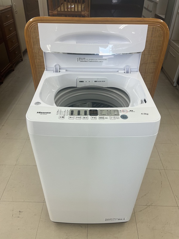 Hisense（ハイセンス）4.5㎏ 全自動電気洗濯機 HW-E4504 2022年製 渋谷区へ出張 ｜出張買取MAX