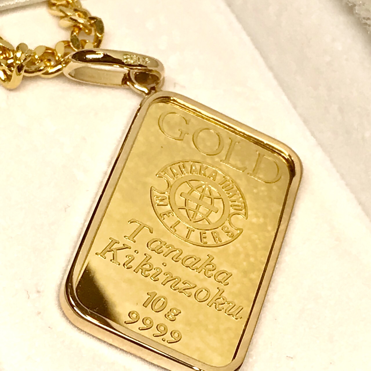 貴金属 買取強化中】純金ネックレス 田中貴金属 インゴット 10g 貴金属 買取強化中】純金ネックレス 田中貴金属 インゴット 10g