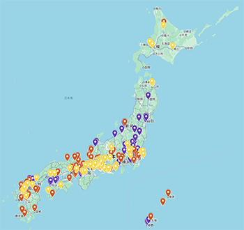 加盟店一覧地図