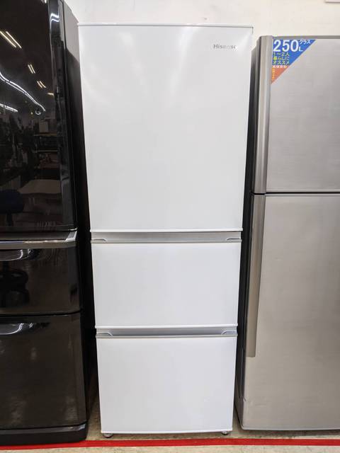 直営店に限定 3ドア HR-D2801W HISENSE 冷蔵庫282l 2020年製 Mottomo 